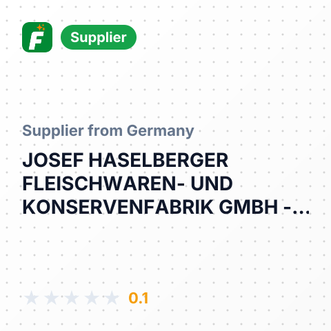 JOSEF HASELBERGER FLEISCHWAREN- UND KONSERVENFABRIK GMBH – summary card, no photo uploaded yet