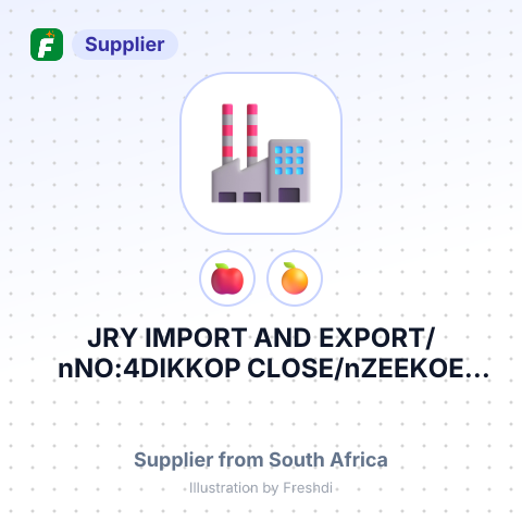 JRY IMPORT AND EXPORT/nNO:4DIKKOP CLOSE/nZEEKOE VLEI /nCAPE TOWN /nRSA – summary card, no photo uploaded yet