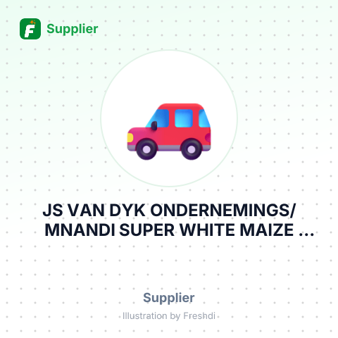 JS VAN DYK ONDERNEMINGS/MNANDI SUPER WHITE MAIZE MEAL – summary card, no photo uploaded yet
