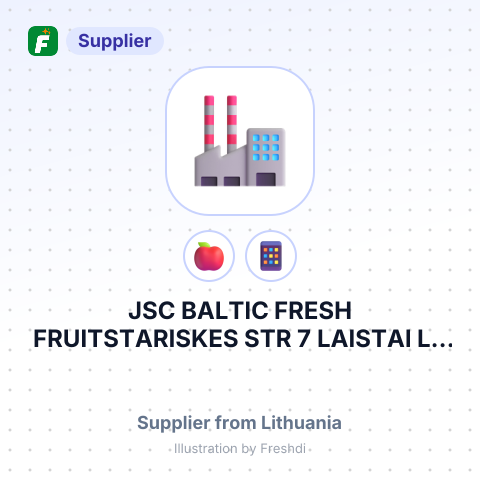 JSC BALTIC FRESH FRUITSTARISKES STR 7 LAISTAI LT 95369 KLAIPEDA REG LITHUANIA – summary card, no photo uploaded yet