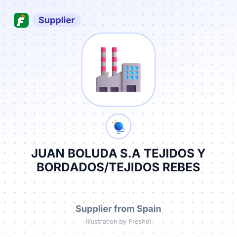 JUAN BOLUDA S.A TEJIDOS Y BORDADOS/TEJIDOS REBES – summary card, no photo uploaded yet