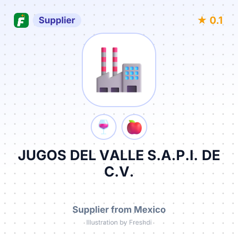 JUGOS DEL VALLE S.A.P.I. DE C.V. – summary card, no photo uploaded yet