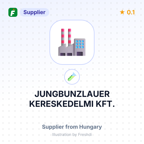 JUNGBUNZLAUER KERESKEDELMI KFT. – summary card, no photo uploaded yet