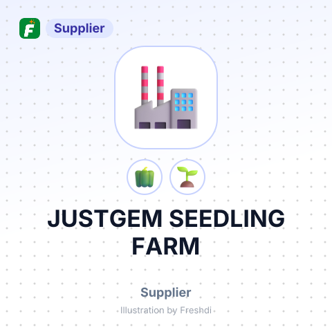 JUSTGEM SEEDLING FARM – summary card, no photo uploaded yet