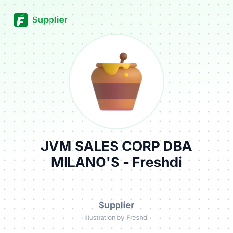 JVM SALES CORP DBA MILANO'S – summary card, no photo uploaded yet