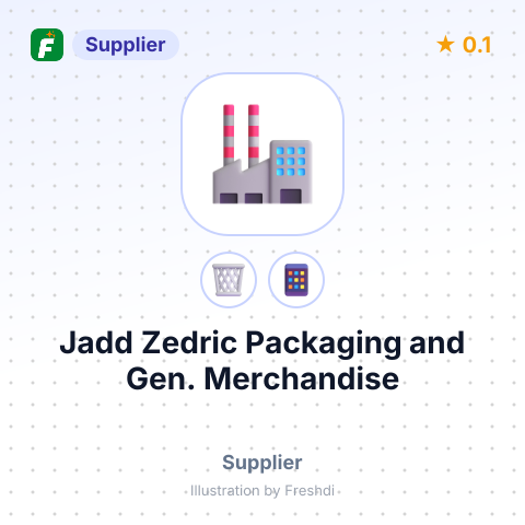 Jadd Zedric Packaging and Gen. Merchandise – summary card, no photo uploaded yet