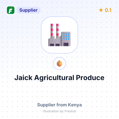 Jaick Agricultural Produce – summary card, no photo uploaded yet