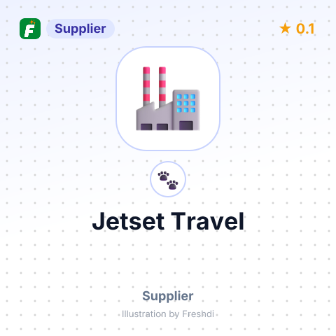 Jetset Travel – summary card, no photo uploaded yet