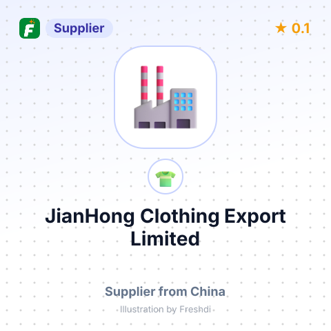 JianHong Clothing Export Limited – summary card, no photo uploaded yet
