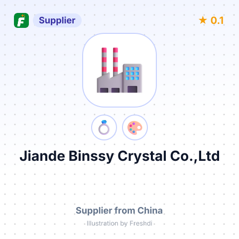 Jiande Binssy Crystal Co.,Ltd – summary card, no photo uploaded yet