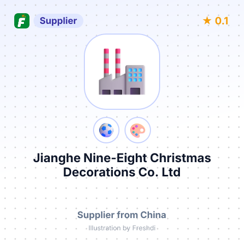 Jianghe Nine-Eight Christmas Decorations Co.,Ltd – summary card, no photo uploaded yet