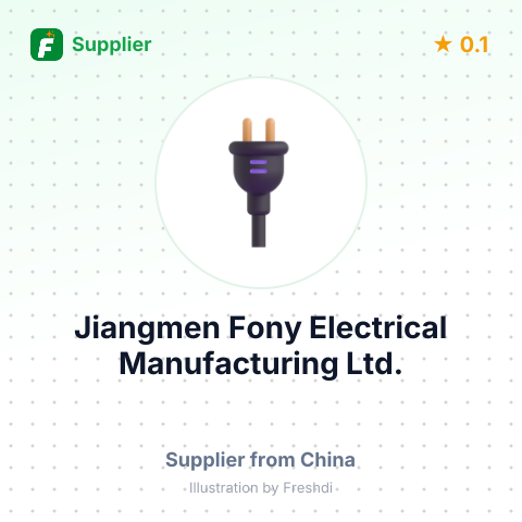 Jiangmen Fony Electrical Manufacturing Ltd. – summary card, no photo uploaded yet