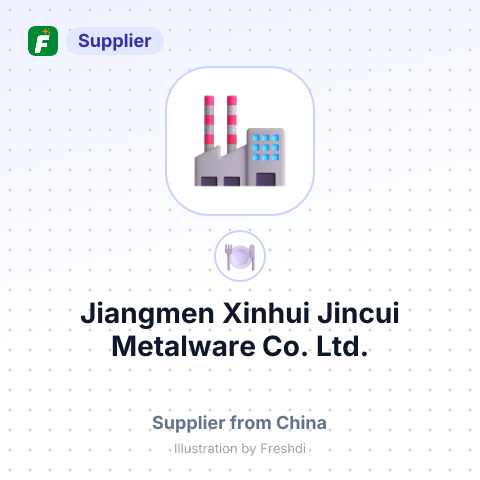 Jiangmen Xinhui Jincui Metalware Co., Ltd. – summary card, no photo uploaded yet
