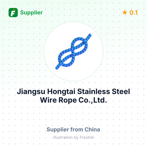 Jiangsu Hongtai Stainless Steel Wire Rope Co.,Ltd. – summary card, no photo uploaded yet