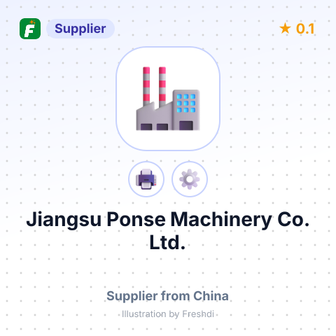 Jiangsu Ponse Machinery Co., Ltd. – summary card, no photo uploaded yet