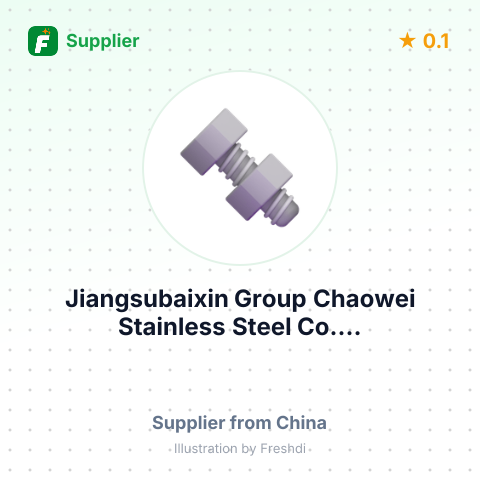 Jiangsubaixin Group Chaowei Stainless Steel Co.... – summary card, no photo uploaded yet