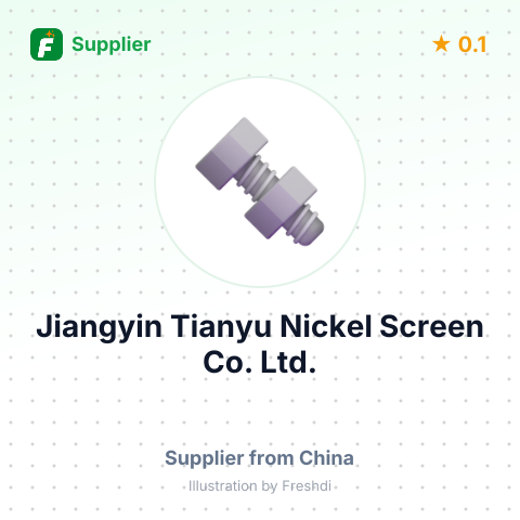 Jiangyin Tianyu Nickel Screen Co., Ltd. – summary card, no photo uploaded yet
