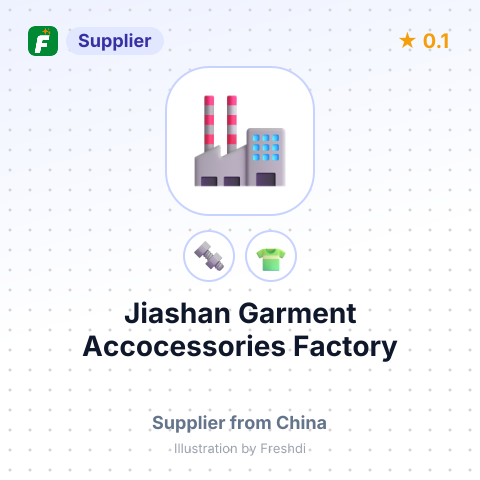 Jiashan Garment Accocessories Factory – summary card, no photo uploaded yet
