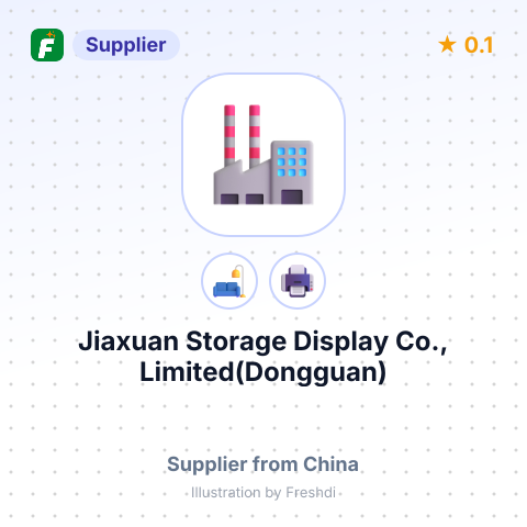 Jiaxuan Storage Display Co., Limited(Dongguan) – summary card, no photo uploaded yet