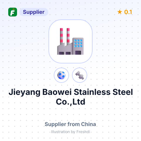 Jieyang Baowei Stainless Steel Co.,Ltd – summary card, no photo uploaded yet