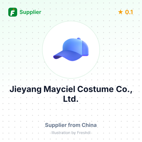 Jieyang Mayciel Costume Co., Ltd. – summary card, no photo uploaded yet