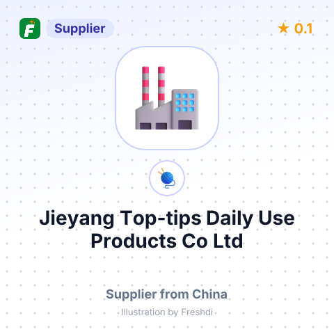 Jieyang Top-tips Daily Use Products Co Ltd – summary card, no photo uploaded yet