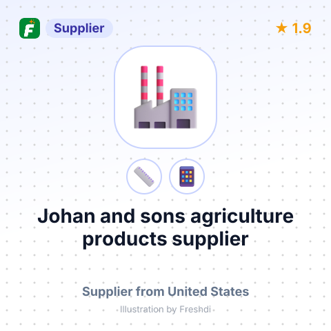 Johan and sons agriculture products supplier – summary card, no photo uploaded yet