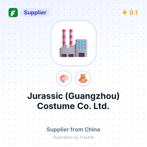 Jurassic (Guangzhou) Costume Co., Ltd. – summary card, no photo uploaded yet