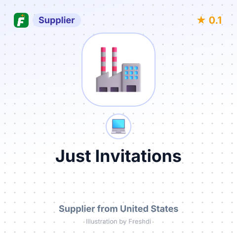 Just Invitations – summary card, no photo uploaded yet