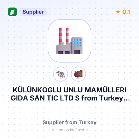 KÜLÜNKOGLU UNLU MAMÜLLERI GIDA SAN TIC LTD S – summary card, no photo uploaded yet