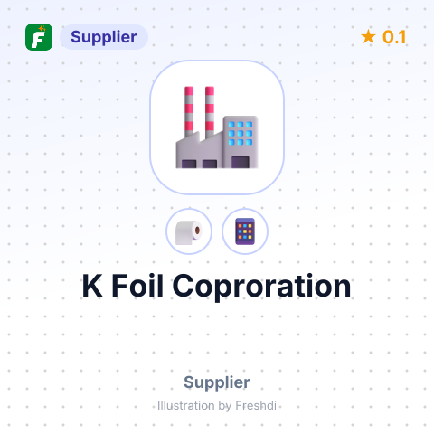 K Foil Coproration – summary card, no photo uploaded yet