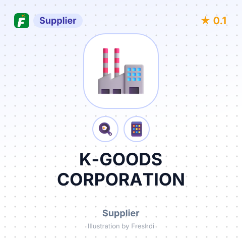 K-GOODS CORPORATION – summary card, no photo uploaded yet