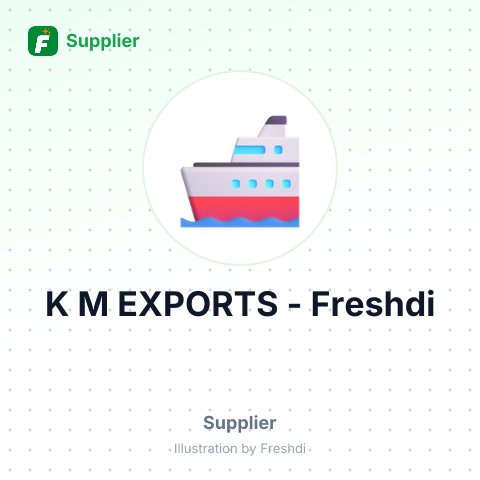 K M EXPORTS – summary card, no photo uploaded yet
