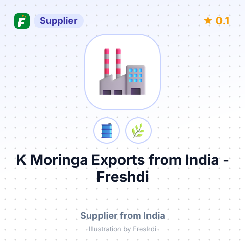 K Moringa Exports  – summary card, no photo uploaded yet