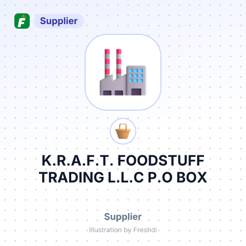 K.R.A.F.T. FOODSTUFF TRADING L.L.C P.O BOX – summary card, no photo uploaded yet