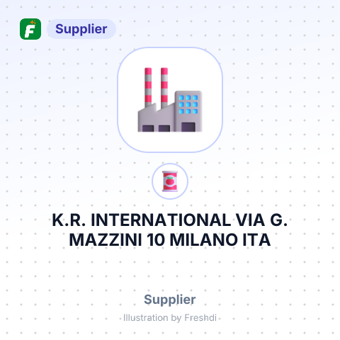 K.R. INTERNATIONAL VIA G. MAZZINI 10 MILANO ITA – summary card, no photo uploaded yet