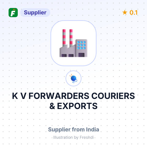 K V FORWARDERS COURIERS & EXPORTS – summary card, no photo uploaded yet