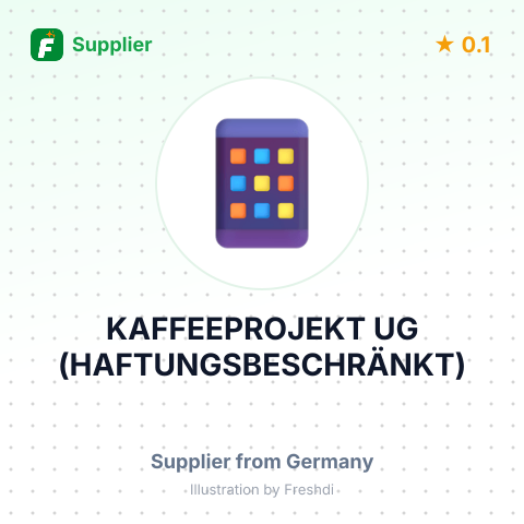 KAFFEEPROJEKT UG (HAFTUNGSBESCHRÄNKT) – summary card, no photo uploaded yet