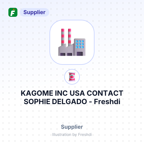 KAGOME INC USA CONTACT SOPHIE DELGADO – summary card, no photo uploaded yet
