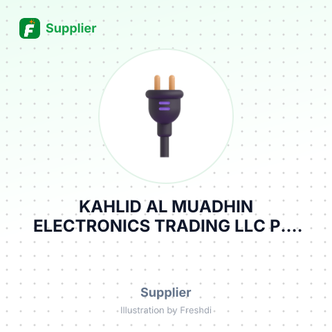 KAHLID AL MUADHIN ELECTRONICS TRADING LLC P.O BOX - – summary card, no photo uploaded yet