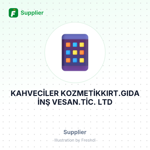 KAHVECİLER KOZMETİKKIRT.GIDA İNŞ VESAN.TİC. LTD – summary card, no photo uploaded yet