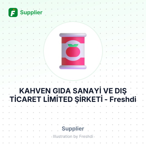 KAHVEN GIDA SANAYİ VE DIŞ TİCARET LİMİTED ŞİRKETİ – summary card, no photo uploaded yet