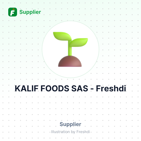 KALIF FOODS SAS – summary card, no photo uploaded yet