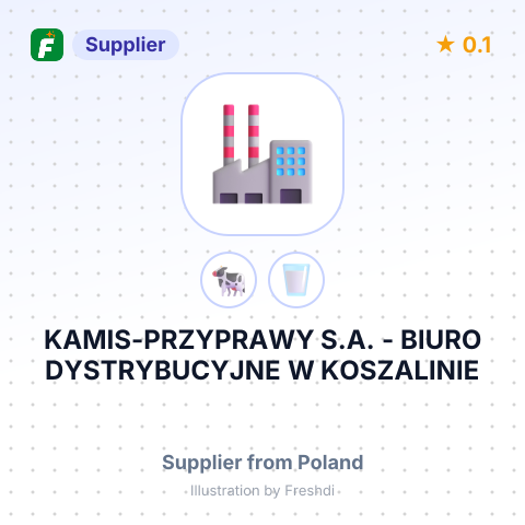 KAMIS-PRZYPRAWY S.A. - BIURO DYSTRYBUCYJNE W KOSZALINIE – summary card, no photo uploaded yet