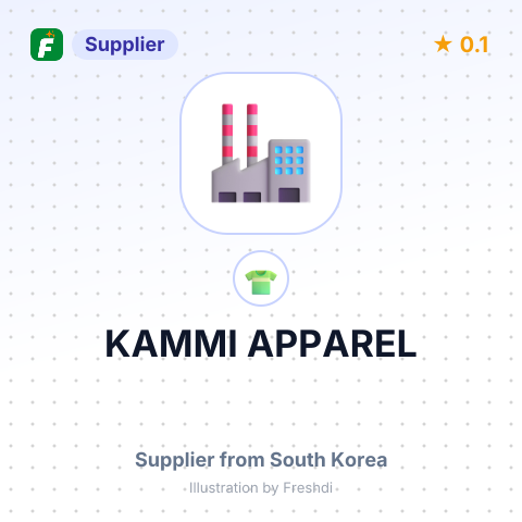 KAMMI APPAREL – summary card, no photo uploaded yet