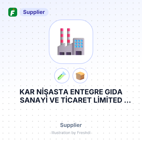 KAR NİŞASTA ENTEGRE GIDA SANAYİ VE TİCARET LİMİTED ŞİRKETİ – summary card, no photo uploaded yet