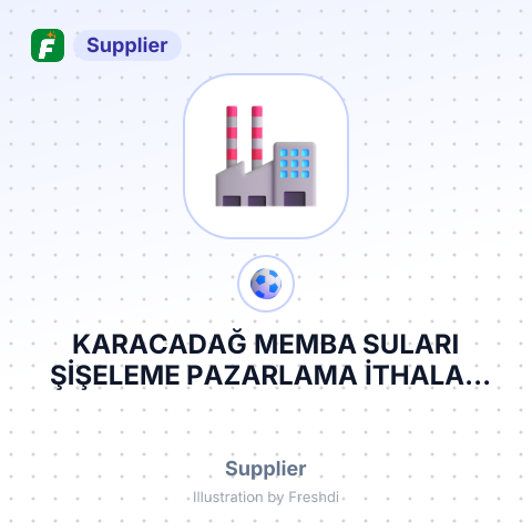 KARACADAĞ MEMBA SULARI ŞİŞELEME PAZARLAMA İTHALAT İHRACAT ANONİM ŞİRKETİ – summary card, no photo uploaded yet