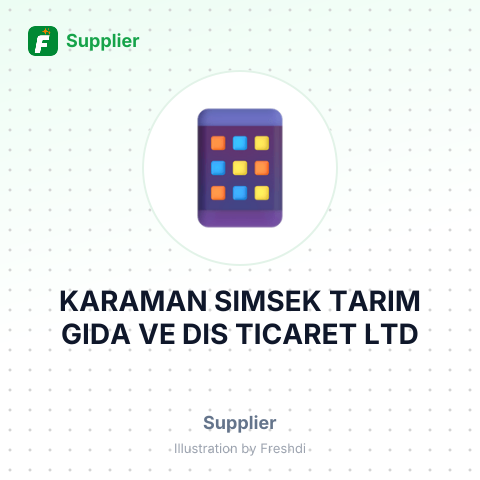 KARAMAN SIMSEK TARIM GIDA VE DIS TICARET LTD – summary card, no photo uploaded yet