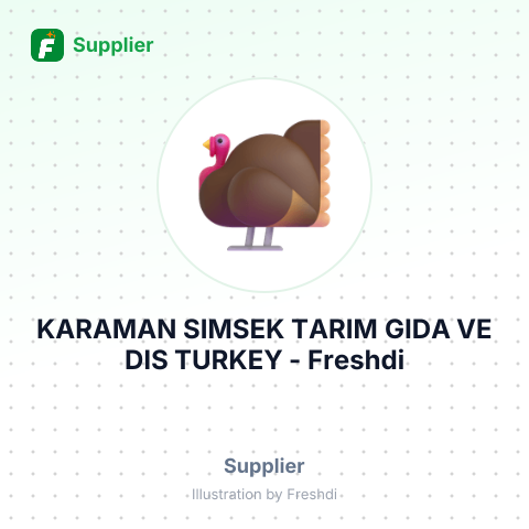 KARAMAN SIMSEK TARIM GIDA VE DIS TURKEY – summary card, no photo uploaded yet