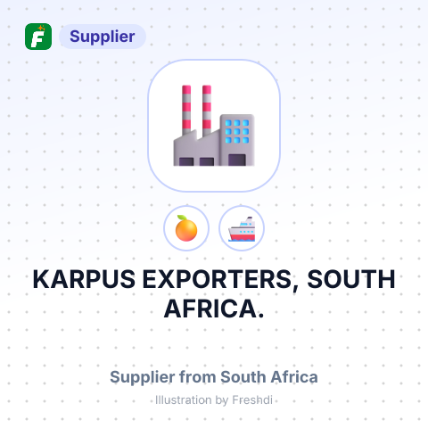 KARPUS EXPORTERS, SOUTH AFRICA. – summary card, no photo uploaded yet